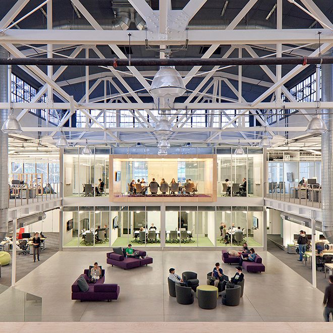 visible girders industrial renovation | Rossi Builders Photos