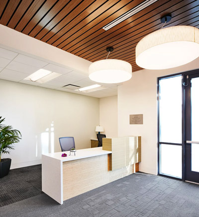 front desk at remodeled senior center | Rossi Builders Photos